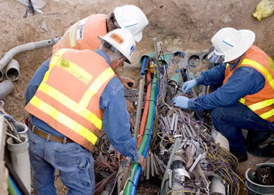 lines damaged fiber cut phone failure locate dangers hidden cables